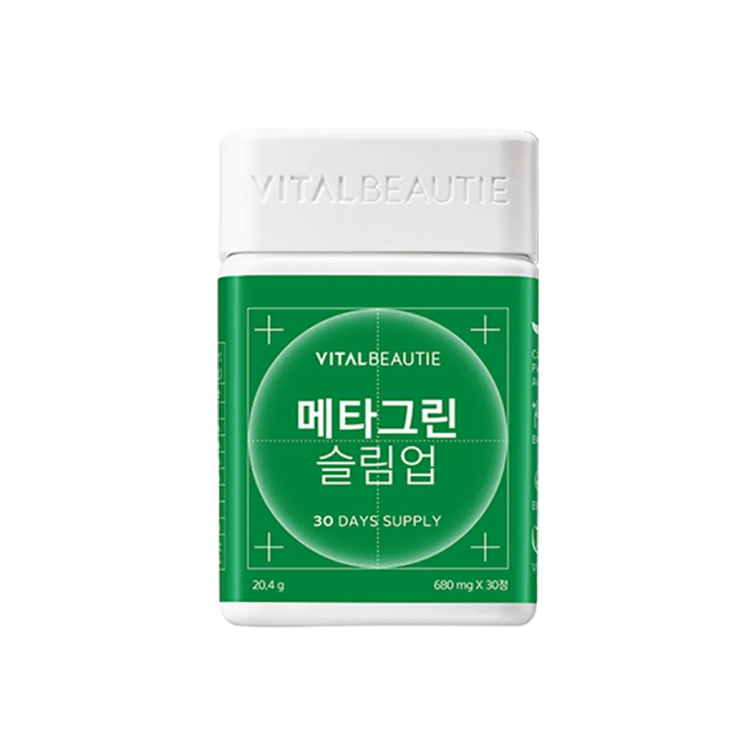 VITALBEAUTIE 綠茶素餐後阻隔脂肪 (錠狀) 30粒（30日份量）新版本｜Meta Green Slim Up